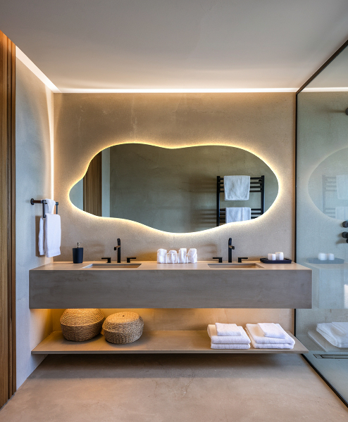 Ledes szimmetria nélküli tükör 35x80 cm