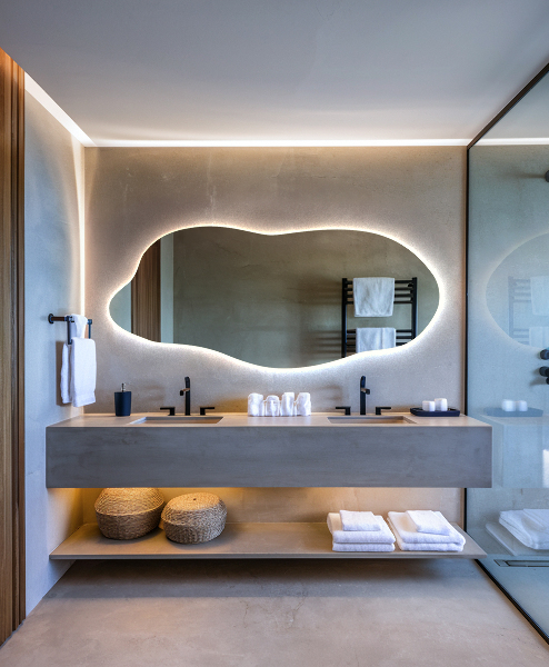 Ledes szimmetria nélküli tükör 40x90 cm