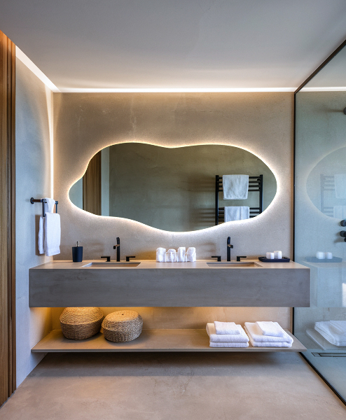 Ledes szimmetria nélküli tükör 45x100 cm