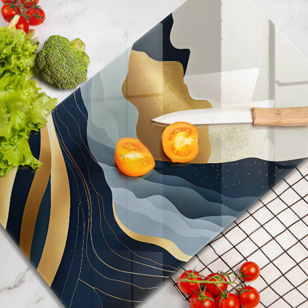 Üveg vágódeszka Absztrakt hegyek