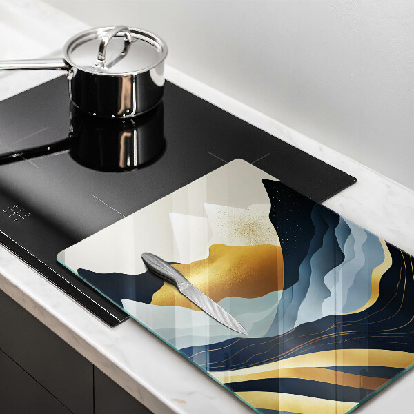 Üveg vágódeszka Absztrakt hegyek