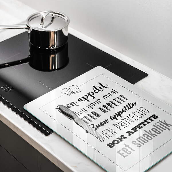 Üveg vágódeszka Konyhai felirat mondván