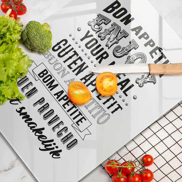 Üveg vágódeszka Felirat a konyhához mondat
