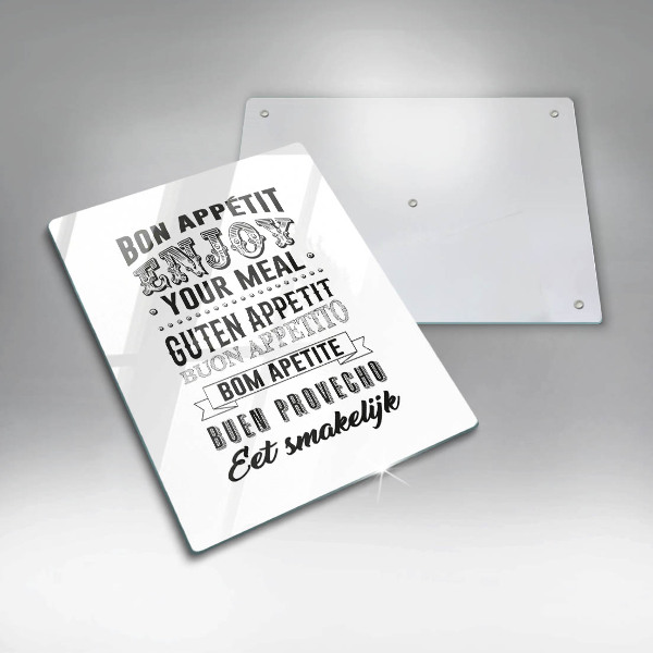 Üveg vágódeszka Felirat a konyhához mondat