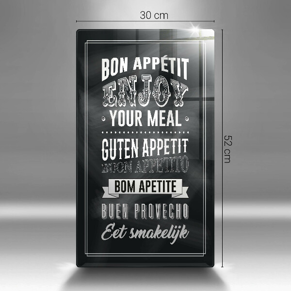 Üveg vágódeszka Felirat a konyhához mondat