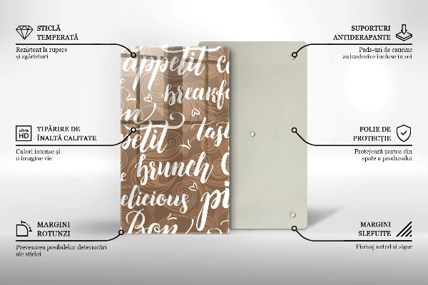 Üveg vágódeszka Bon appetit