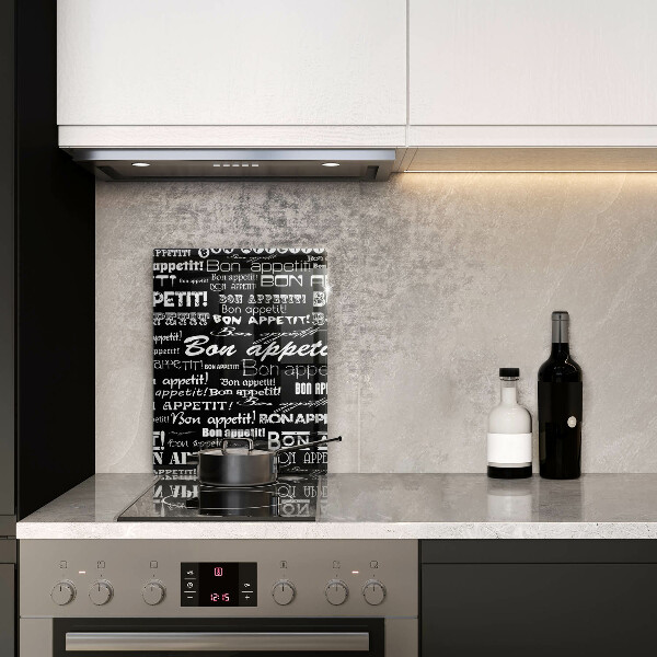 Üveg vágódeszka Konyhai feliratok Bon appetit