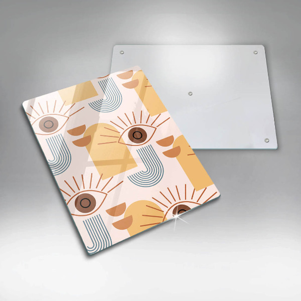 Üveg vágódeszka Boho szem minta