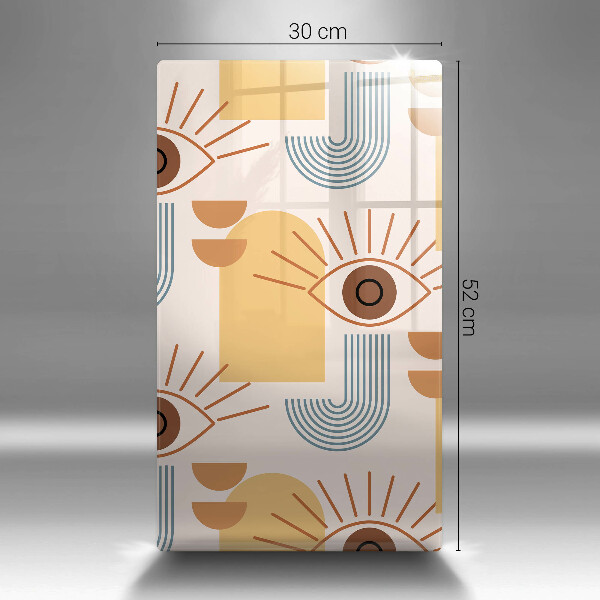 Üveg vágódeszka Boho szem minta