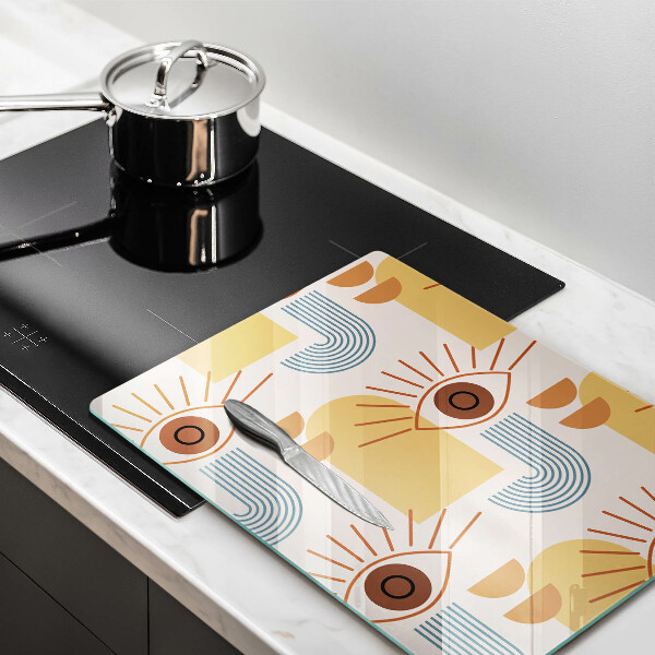 Üveg vágódeszka Boho szem minta