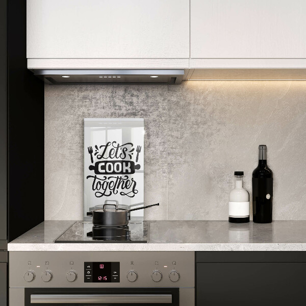 Üveg vágódeszka Let's cook together