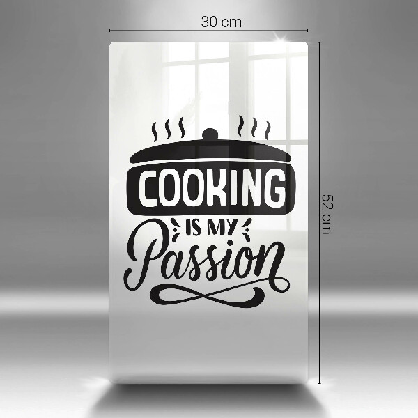 Üveg vágódeszka Cooking is my passion
