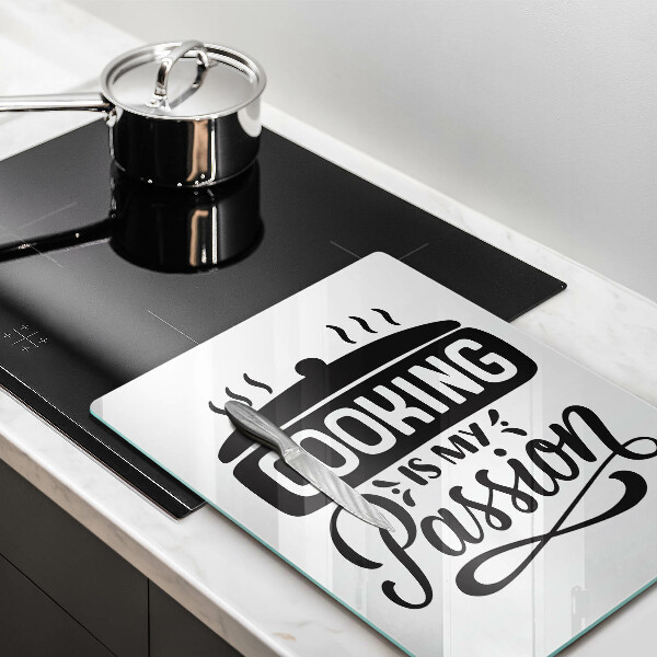 Üveg vágódeszka Cooking is my passion