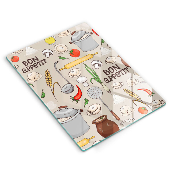 Üveg vágódeszka Konyha illusztráció