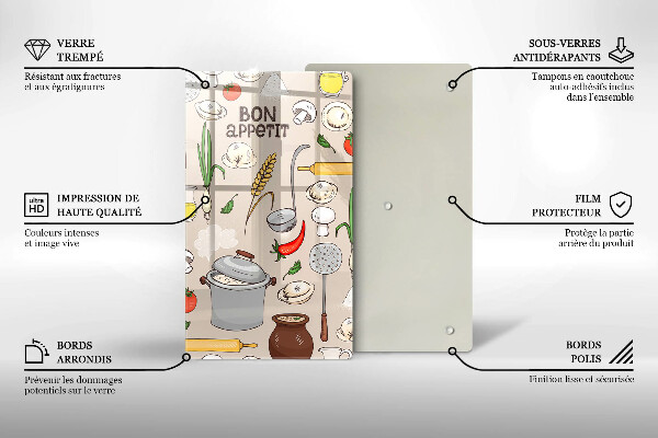 Üveg vágódeszka Konyha illusztráció