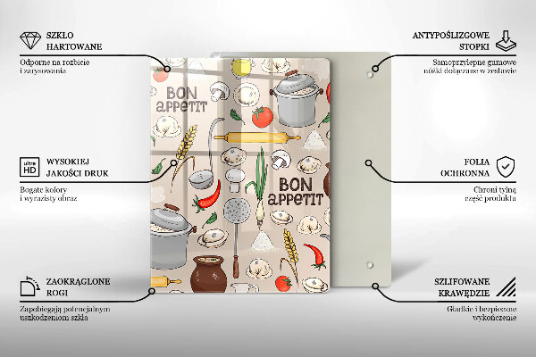 Üveg vágódeszka Konyha illusztráció