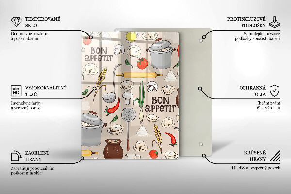 Üveg vágódeszka Konyha illusztráció