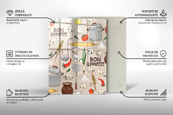 Üveg vágódeszka Konyha illusztráció