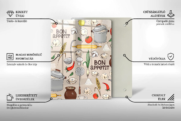 Üveg vágódeszka Konyha illusztráció