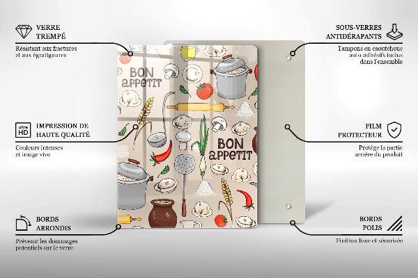 Üveg vágódeszka Konyha illusztráció