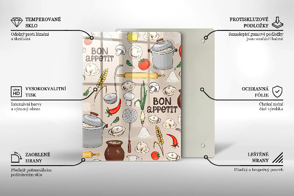 Üveg vágódeszka Konyha illusztráció