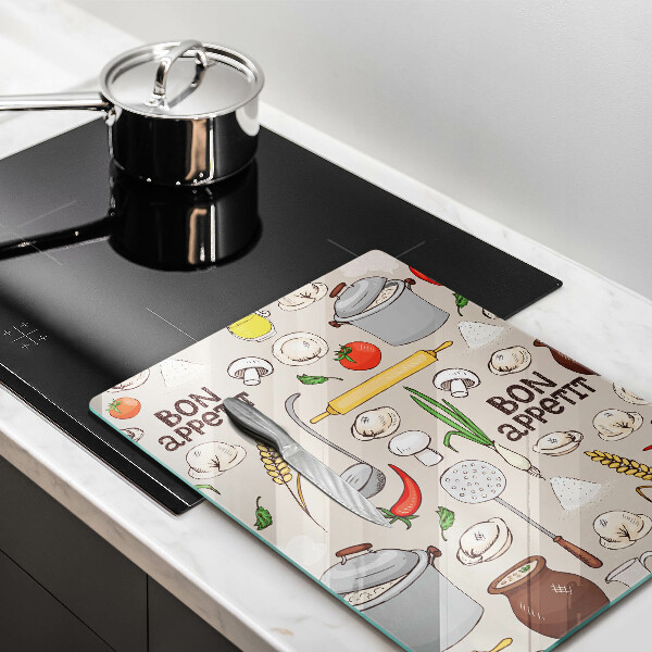 Üveg vágódeszka Konyha illusztráció