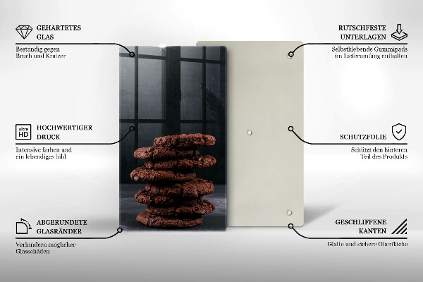 Üveg vágódeszka Csokoládés sütemények