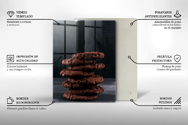 Üveg vágódeszka Csokoládés sütemények