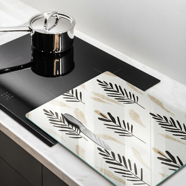 Üveg vágódeszka Boho növények