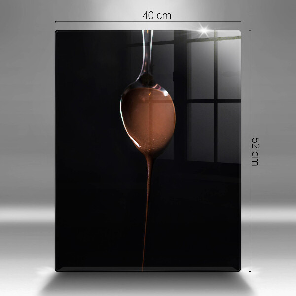 Üveg vágódeszka Egy kanál csokoládé