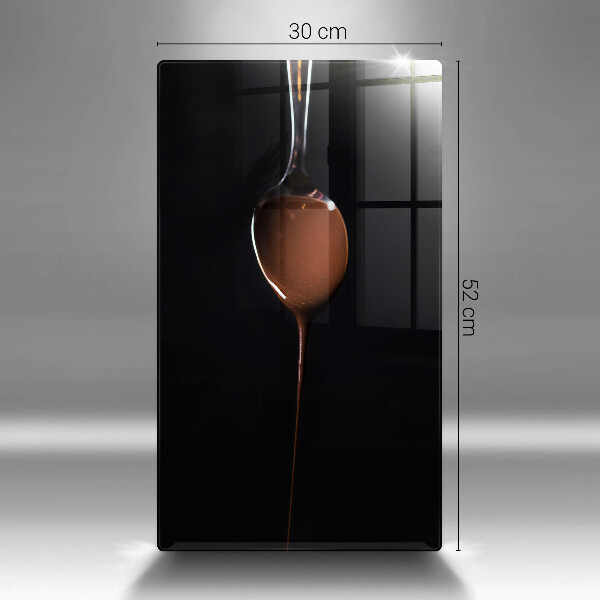 Üveg vágódeszka Egy kanál csokoládé