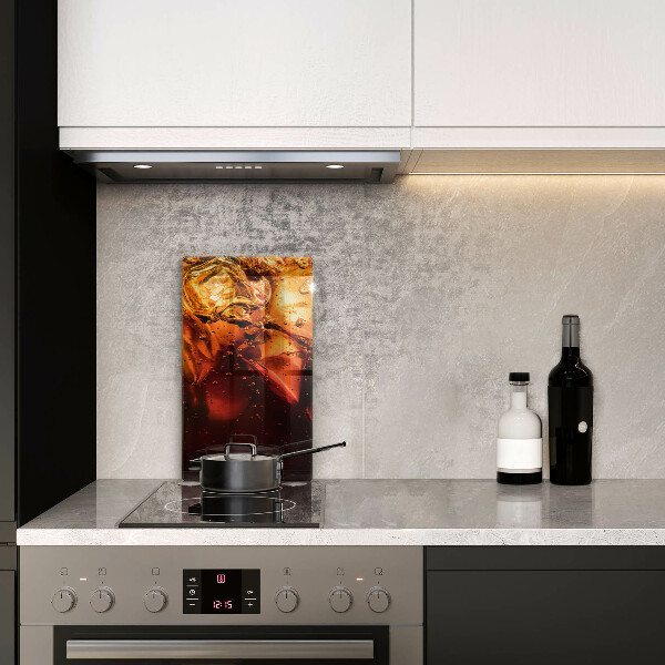 Üveg vágódeszka Cola ital jéggel