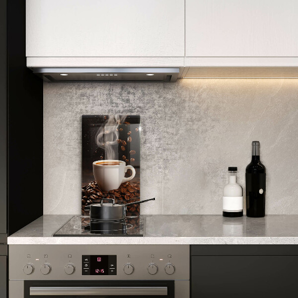 Üveg vágódeszka Forró csésze kávé