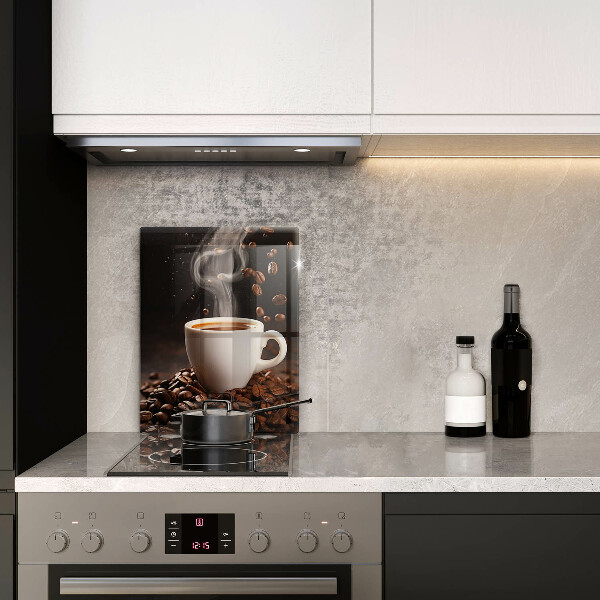 Üveg vágódeszka Forró csésze kávé