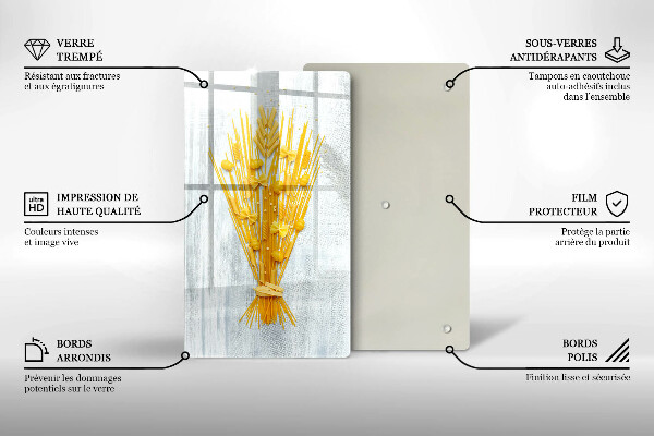 Üveg vágódeszka Tészta