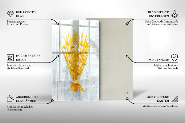 Üveg vágódeszka Tészta