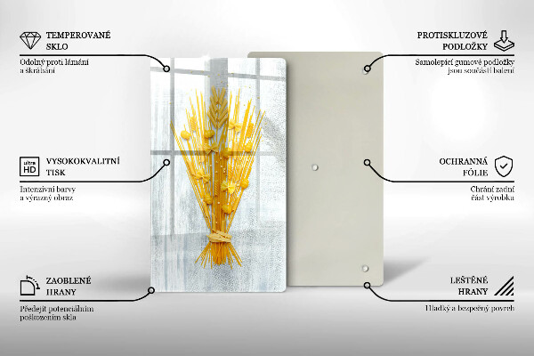 Üveg vágódeszka Tészta