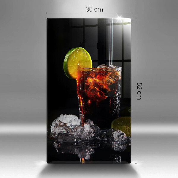 Üveg vágódeszka Földes ital jéggel