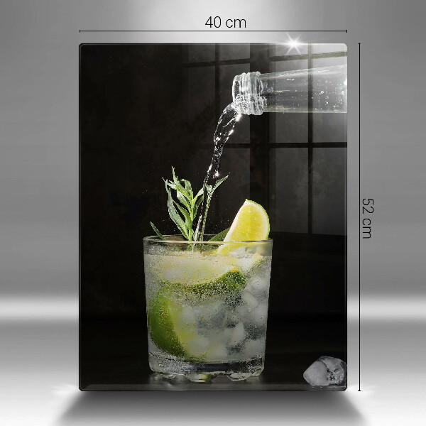 Üveg vágódeszka Egy pohár vizet