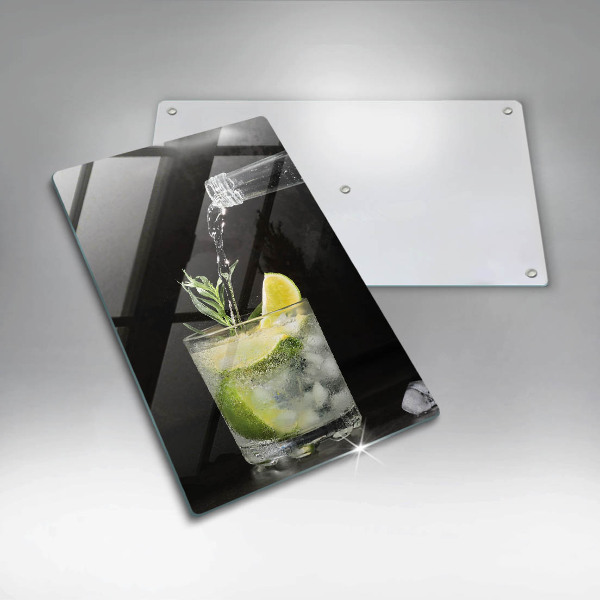 Üveg vágódeszka Egy pohár vizet