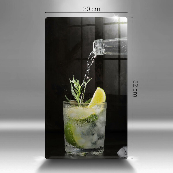 Üveg vágódeszka Egy pohár vizet