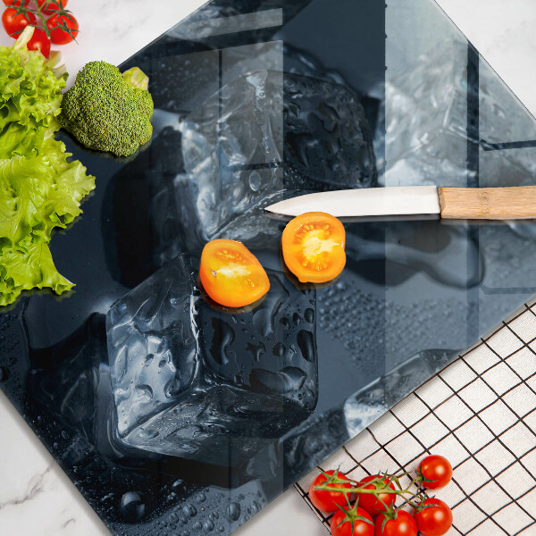 Üveg vágódeszka Hideg jégkockák