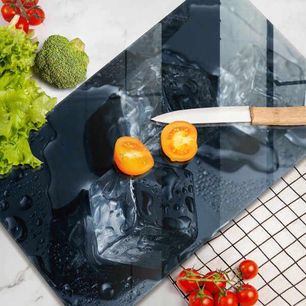 Üveg vágódeszka Hideg jégkockák