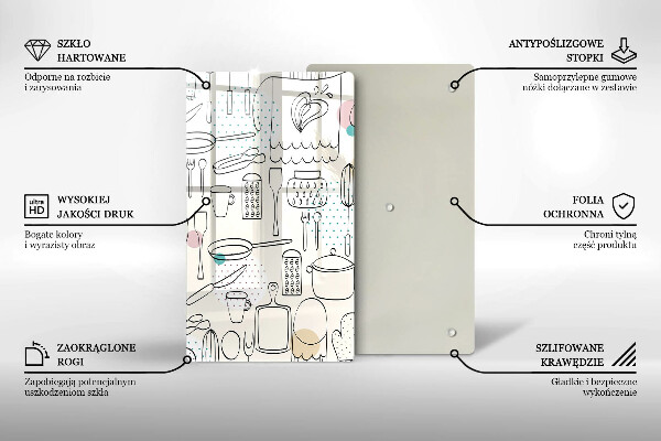 Üveg vágódeszka Konyhai kiegészítők