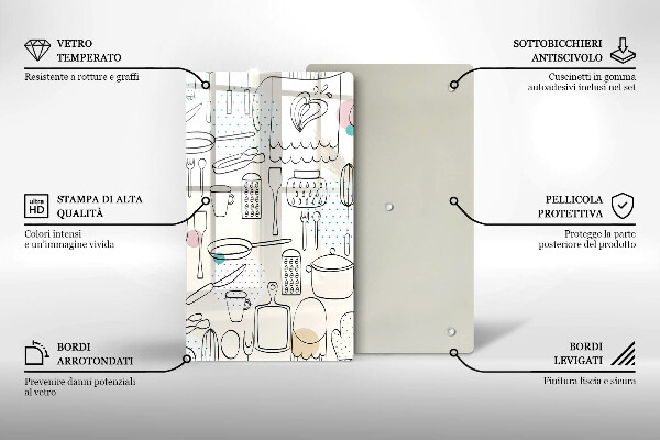 Üveg vágódeszka Konyhai kiegészítők