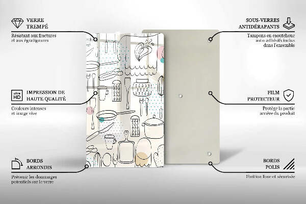 Üveg vágódeszka Konyhai kiegészítők