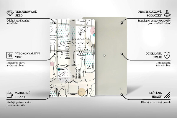 Üveg vágódeszka Konyhai kiegészítők