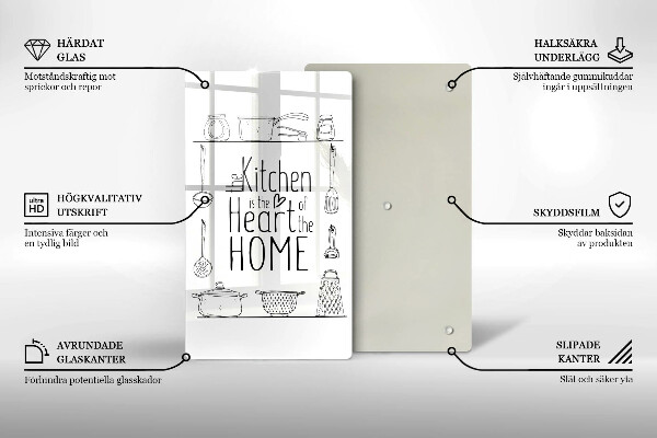 Üveg vágódeszka Felirat mondat