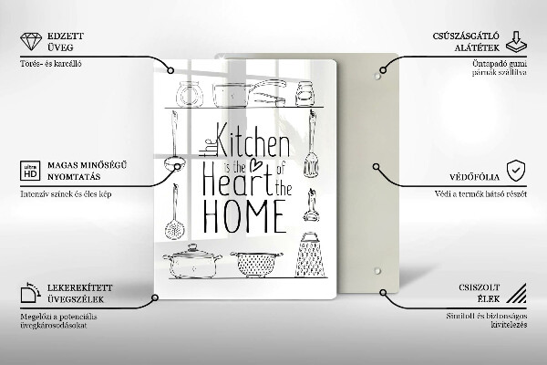 Üveg vágódeszka Felirat mondat