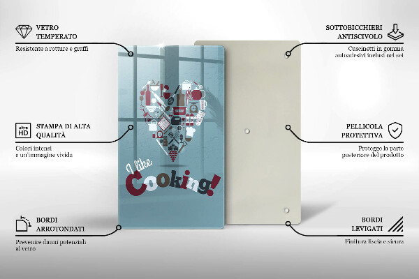 Üveg vágódeszka I like cooking